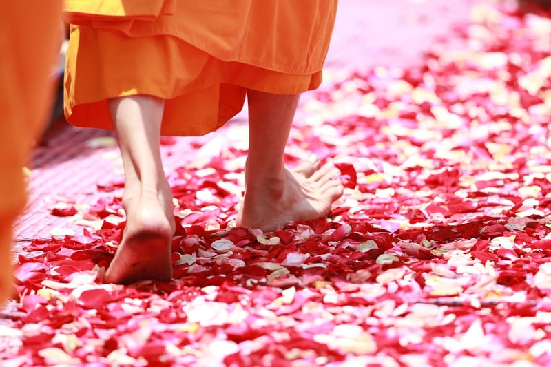 Woman Meditating while Walking